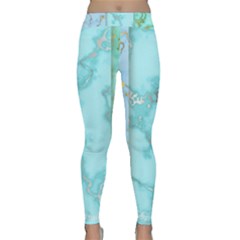 Background-marble-set Classic Yoga Leggings by Wegoenart