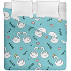 Elegant Swan Pattern Design Duvet Cover Double Side (king Size) by Wegoenart