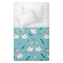 Elegant Swan Pattern Design Duvet Cover (single Size) by Wegoenart