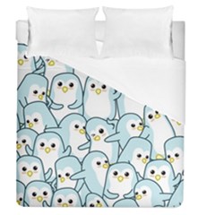 Penguin Pattern Duvet Cover (queen Size) by Wegoenart