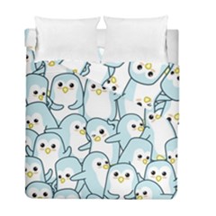 Penguin Pattern Duvet Cover Double Side (full/ Double Size) by Wegoenart