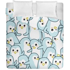 Penguin Pattern Duvet Cover Double Side (california King Size) by Wegoenart