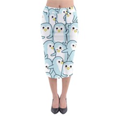 Penguin Pattern Midi Pencil Skirt by Wegoenart