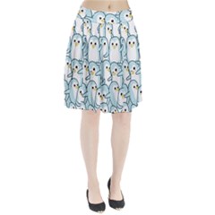 Penguin Pattern Pleated Skirt by Wegoenart