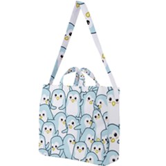 Penguin Pattern Square Shoulder Tote Bag by Wegoenart