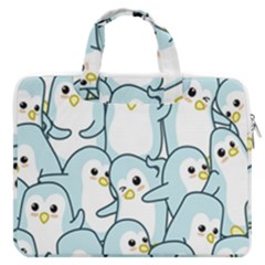 Penguin Pattern Macbook Pro 13  Double Pocket Laptop Bag by Wegoenart