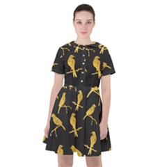 Background-with-golden-birds Sailor Dress