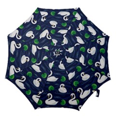 Swan Pattern Elegant Design Hook Handle Umbrellas (small) by Wegoenart