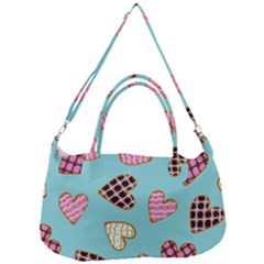 Seamless-pattern-with-heart-shaped-cookies-with-sugar-icing Removal Strap Handbag by Wegoenart