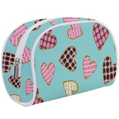 Seamless-pattern-with-heart-shaped-cookies-with-sugar-icing Make Up Case (large) by Wegoenart