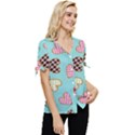 Seamless-pattern-with-heart-shaped-cookies-with-sugar-icing Bow Sleeve Button Up Top View3