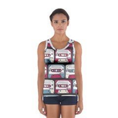 Music Symbol Rock Seamless Pattern Sport Tank Top  by Wegoenart