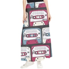 Music Symbol Rock Seamless Pattern Maxi Chiffon Skirt by Wegoenart