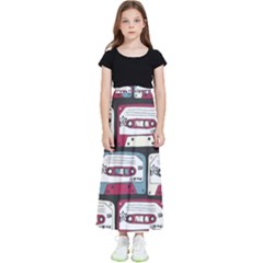 Music Symbol Rock Seamless Pattern Kids  Flared Maxi Skirt by Wegoenart