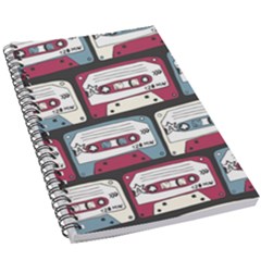 Music Symbol Rock Seamless Pattern 5 5  X 8 5  Notebook by Wegoenart