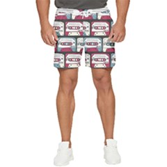 Music Symbol Rock Seamless Pattern Men s Runner Shorts by Wegoenart