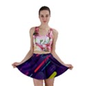 Colorful-abstract-background Mini Skirt View1