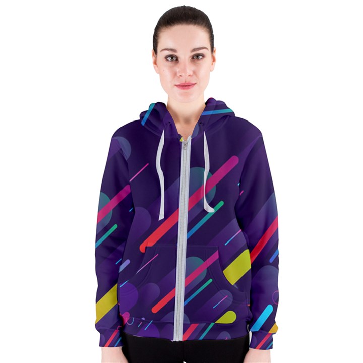 Colorful-abstract-background Women s Zipper Hoodie