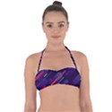 Colorful-abstract-background Halter Bandeau Bikini Top View1