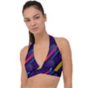 Colorful-abstract-background Halter Plunge Bikini Top View1