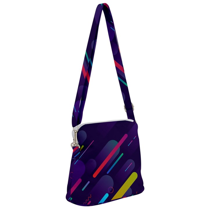 Colorful-abstract-background Zipper Messenger Bag