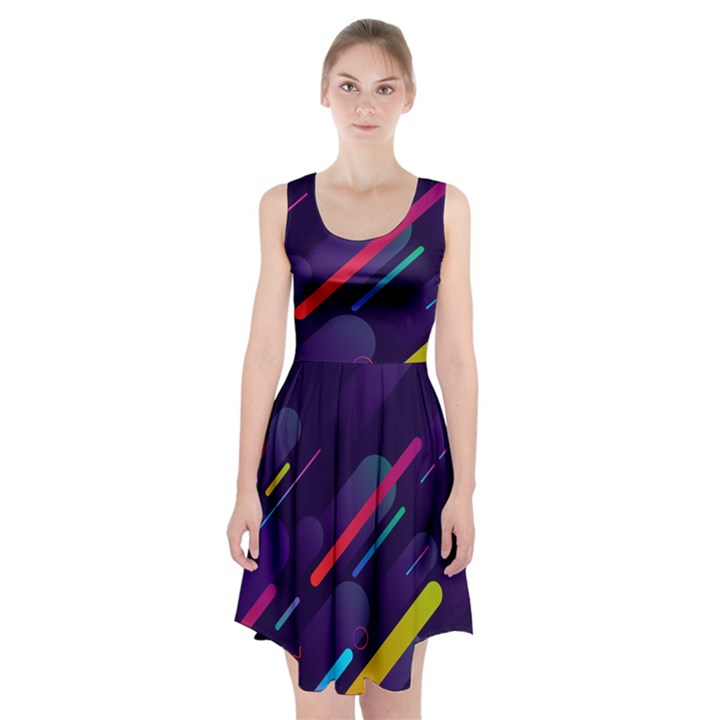 Colorful-abstract-background Racerback Midi Dress