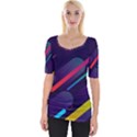 Colorful-abstract-background Wide Neckline Tee View1