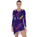 Colorful-abstract-background Asymmetric Cut-Out Shift Dress View1