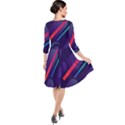 Colorful-abstract-background Quarter Sleeve Waist Band Dress View2