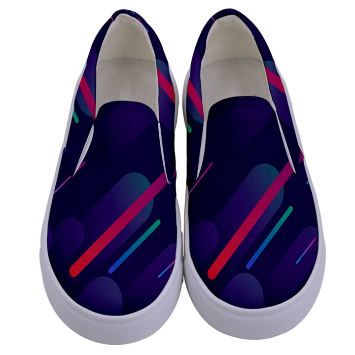 Colorful-abstract-background Kids  Canvas Slip Ons