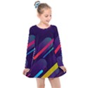 Colorful-abstract-background Kids  Long Sleeve Dress View1