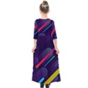 Colorful-abstract-background Kids  Quarter Sleeve Maxi Dress View2