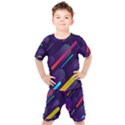 Colorful-abstract-background Kids  Tee and Shorts Set View1