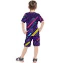 Colorful-abstract-background Kids  Tee and Shorts Set View2