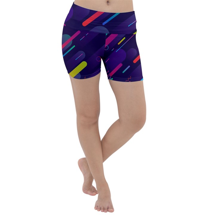 Colorful-abstract-background Lightweight Velour Yoga Shorts