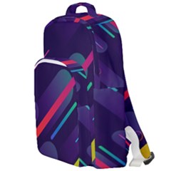 Colorful-abstract-background Double Compartment Backpack by Wegoenart