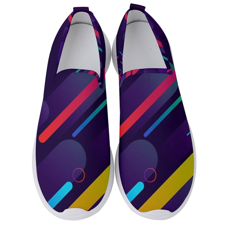 Colorful-abstract-background Men s Slip On Sneakers