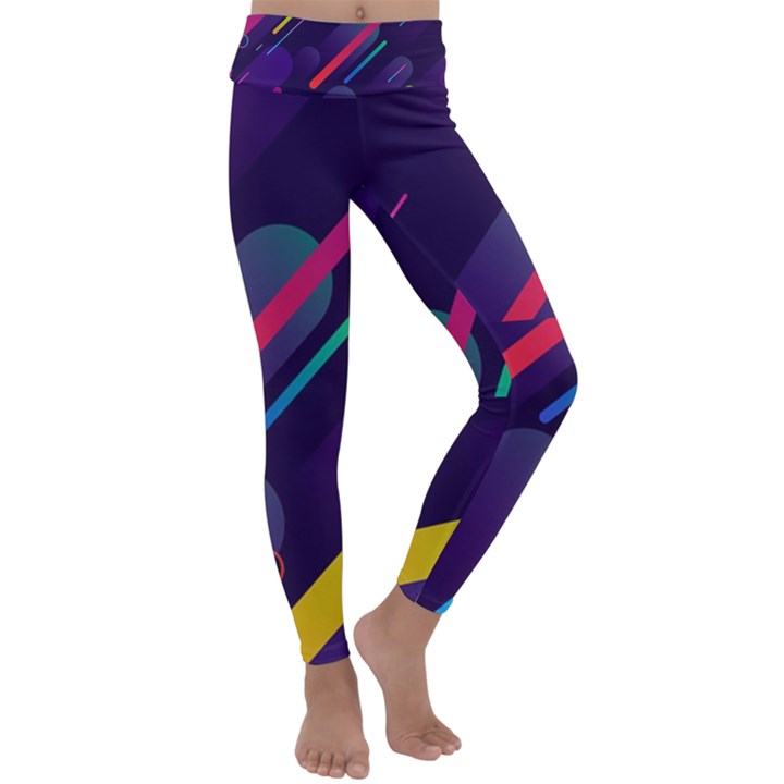 Colorful-abstract-background Kids  Lightweight Velour Classic Yoga Leggings