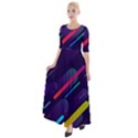 Colorful-abstract-background Half Sleeves Maxi Dress View1