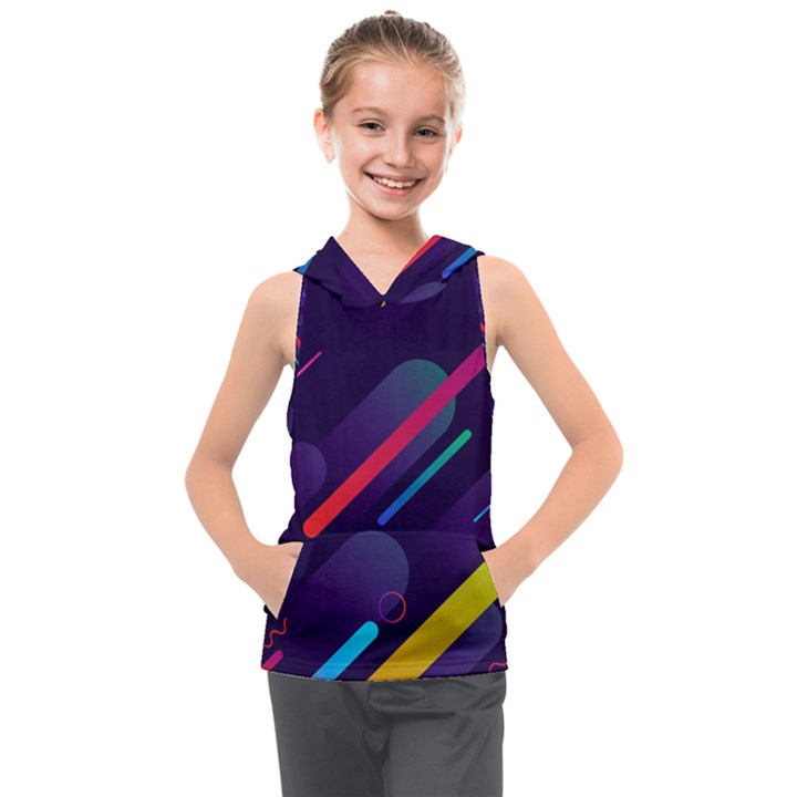 Colorful-abstract-background Kids  Sleeveless Hoodie