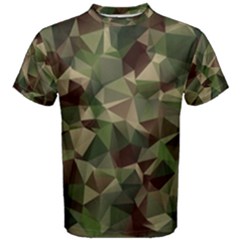 Abstract-vector-military-camouflage-background Men s Cotton Tee by Wegoenart