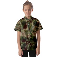 Abstract-vector-military-camouflage-background Kids  Short Sleeve Shirt by Wegoenart