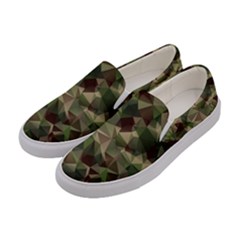 Abstract-vector-military-camouflage-background Women s Canvas Slip Ons by Wegoenart