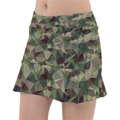 Abstract-vector-military-camouflage-background Classic Tennis Skirt by Wegoenart