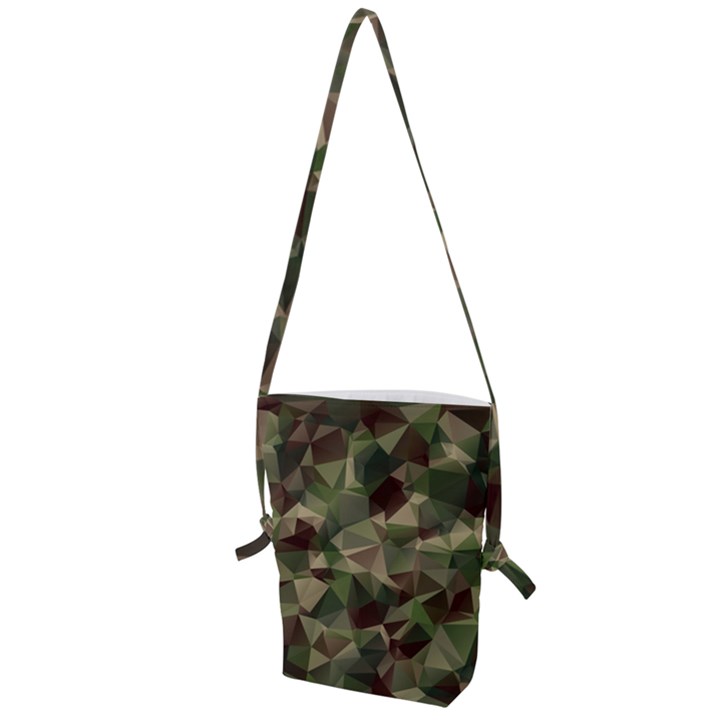 Abstract-vector-military-camouflage-background Folding Shoulder Bag