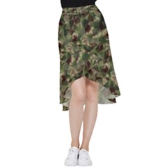 Abstract-vector-military-camouflage-background Frill Hi Low Chiffon Skirt by Wegoenart