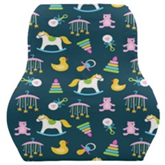 Cute Babies Toys Seamless Pattern Car Seat Back Cushion  by Wegoenart