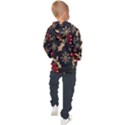 Christmas pattern with snowflakes-berries Kids  Hooded Pullover View2