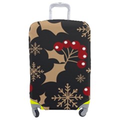 Christmas Pattern With Snowflakes-berries Luggage Cover (medium) by Wegoenart