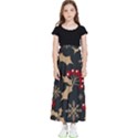 Christmas pattern with snowflakes-berries Kids  Flared Maxi Skirt View1